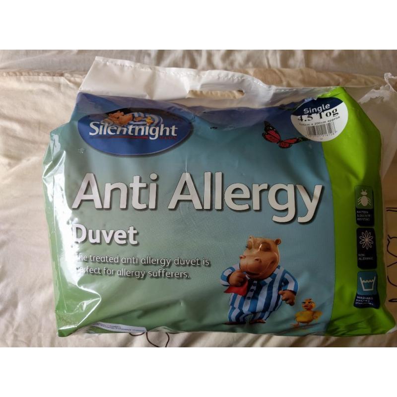 Silent Night anti allergy single duvet