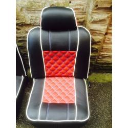 Classic mini seats in leather