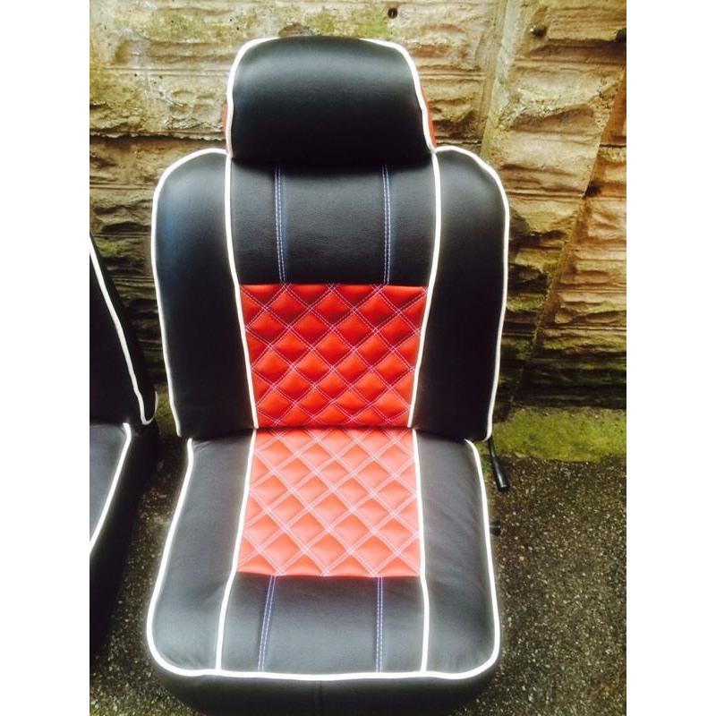 Classic mini seats in leather