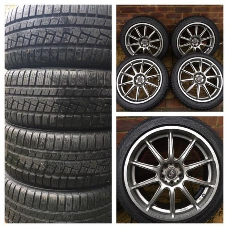 17" Rota GRA wheels Subaru VW Audi Skoda Seat Yokohama tyres pcd 5x100