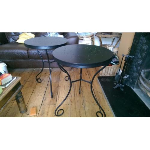 Black Metal Tables X 2 - Interior or Exterior Use