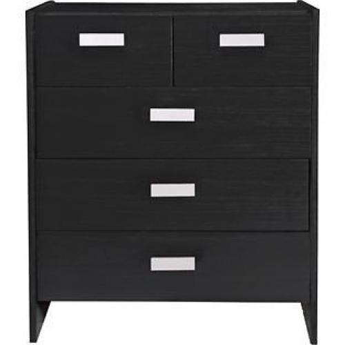 New Capella 3+2 Drawer Chest - Black ash Effect
