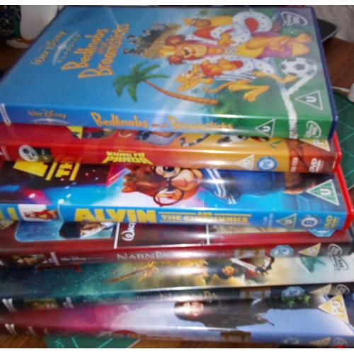 6 Kids -DVDs: 2 x Narnia, Alvin & the Chipmunks, Kung Fu Panda, Bedknobs and Broomsticks, Sky High