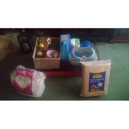 Large Hamster Cage and Accessories