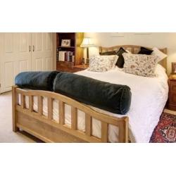 Super Kingsize oak frame bed
