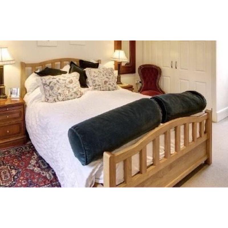 Super Kingsize oak frame bed