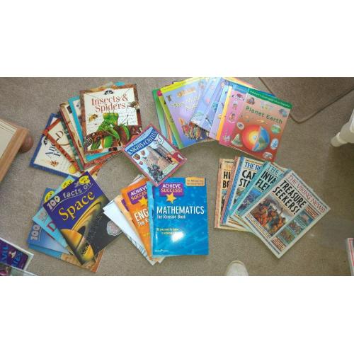 A selection of educational books suitable for primary school children