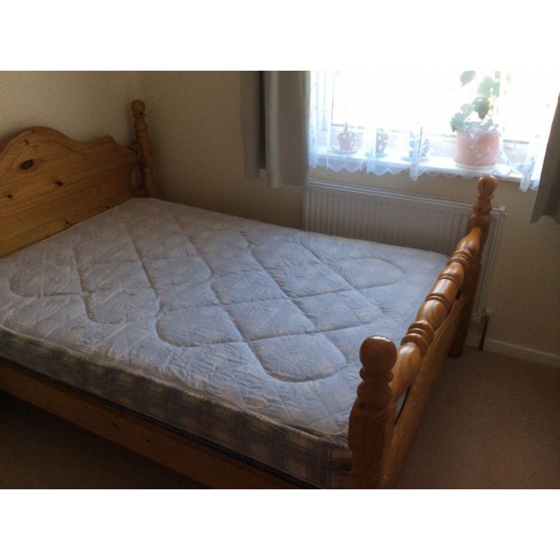 Double bed with mattress