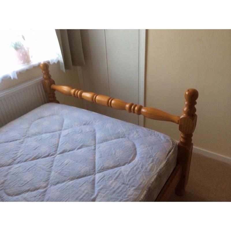 Double bed with mattress