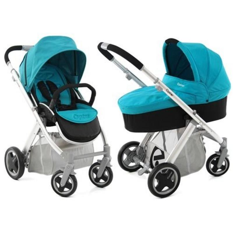 BabyStyle Oyster Pushchair Pram Ocean on Mirror Chassis With Carry Cot