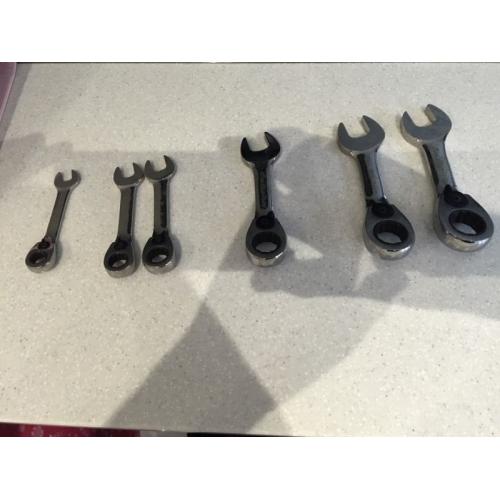 Snap on stubby flank drive spanners various sizes