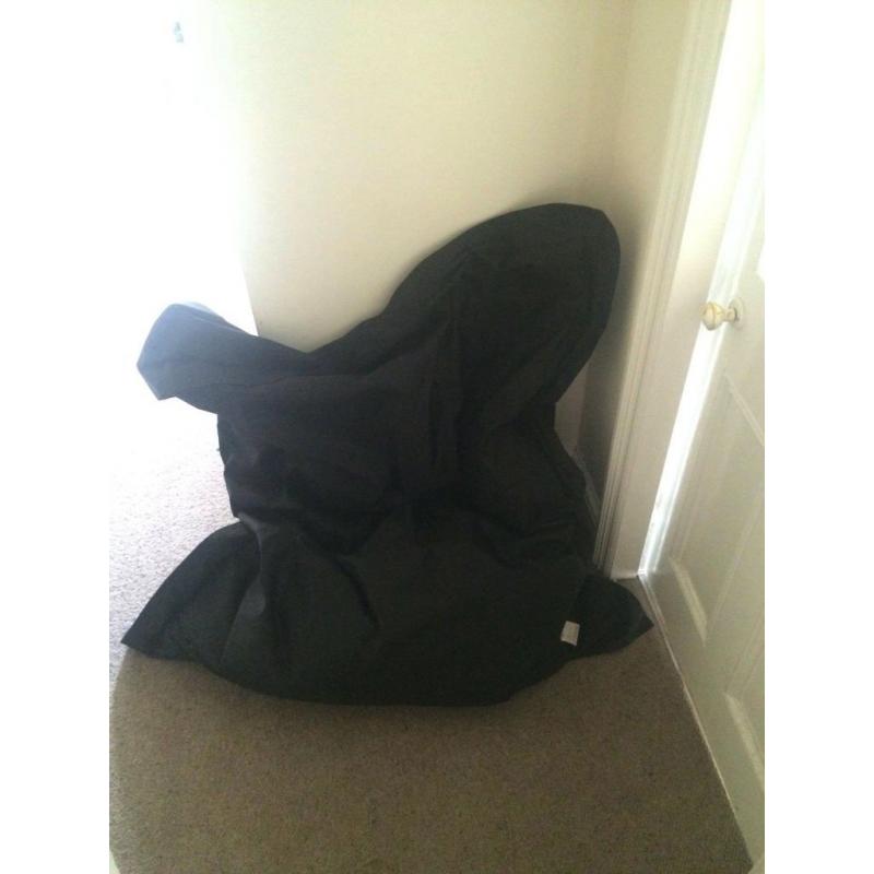 Large Black Beanbag