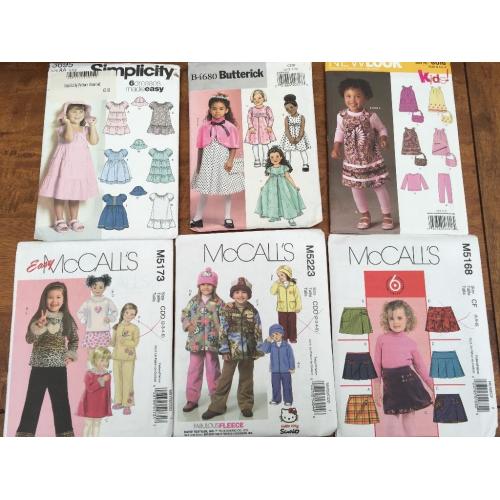 Toddlers and children's dressmaking patterns
