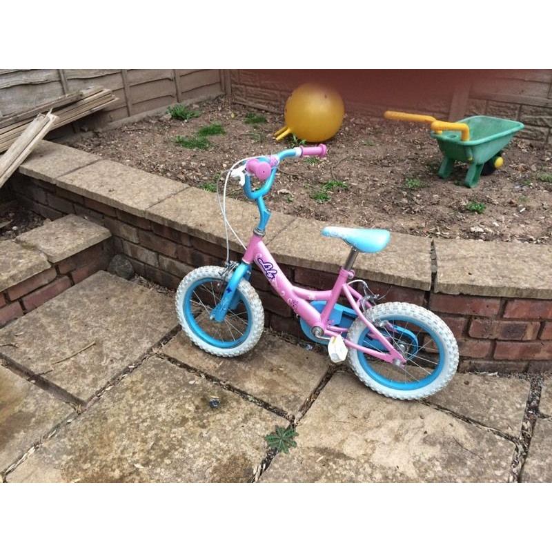 Girls bike 14" wheels age 5-7 years