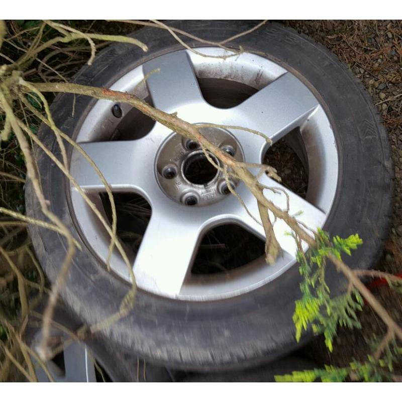 Audi 16 inch alloys 5 x with tyres