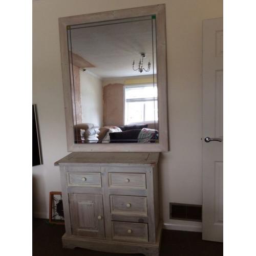 Large Mirror and Chest of Drawers