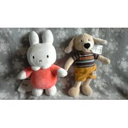 2 soft toys for little ones. Miffy and a Jellycat 'I am your little Friend Puppy