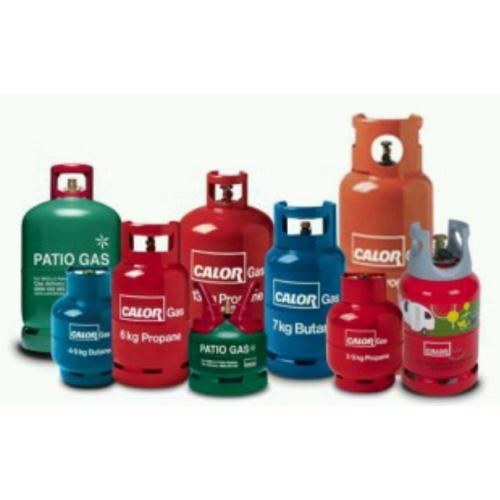 Empty gas bottles