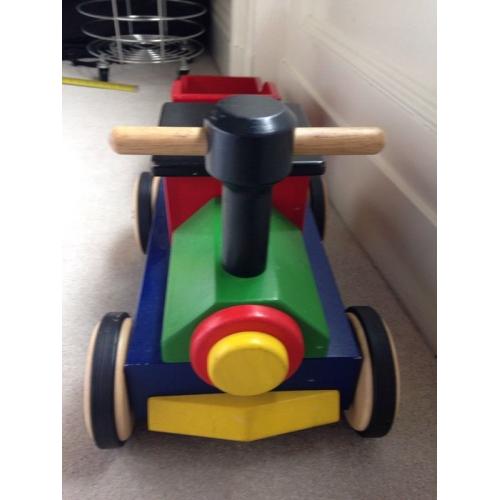 Wooden ride on train