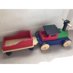 Wooden ride on train