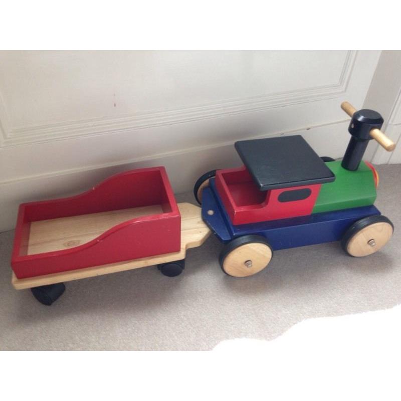 Wooden ride on train