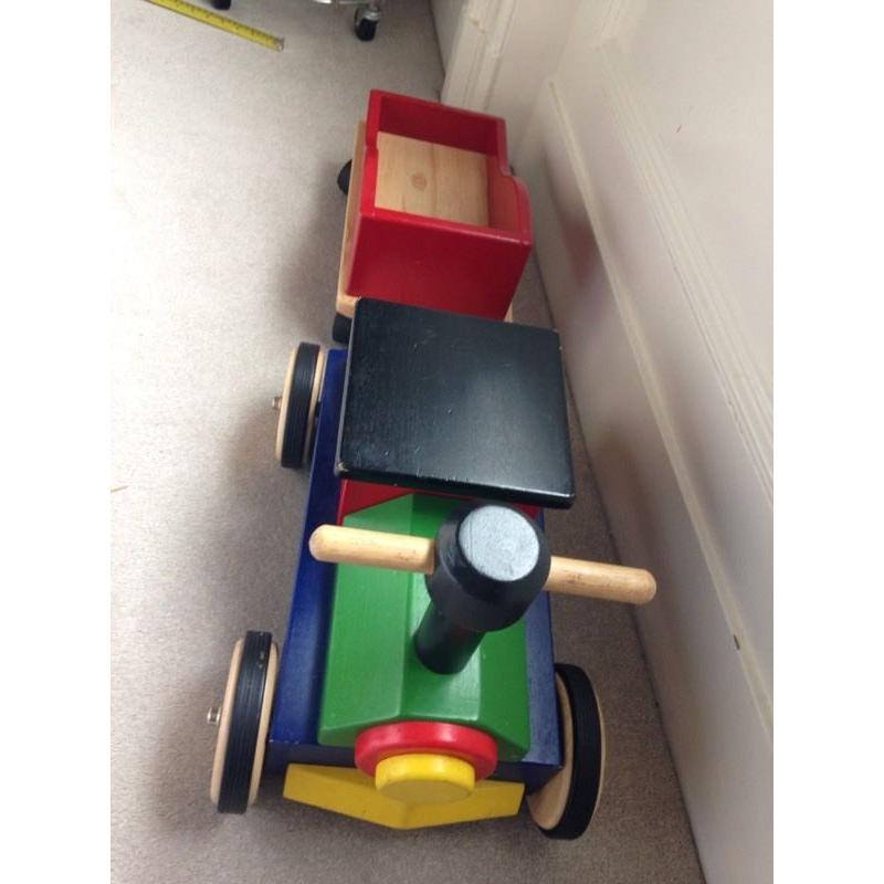 Wooden ride on train