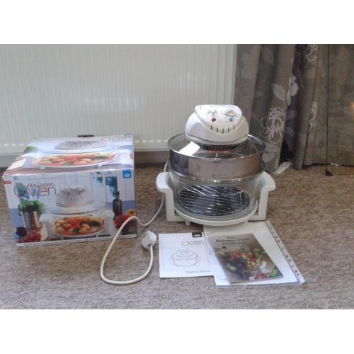 JML halogen oven with instructions and cookbook
