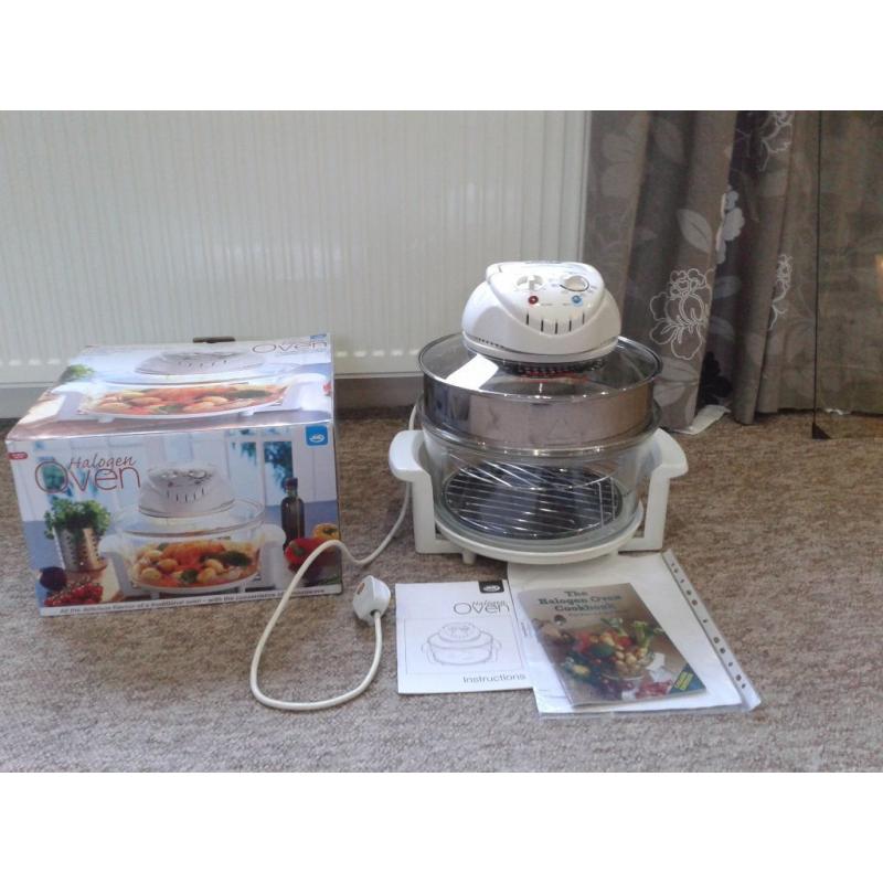JML halogen oven with instructions and cookbook
