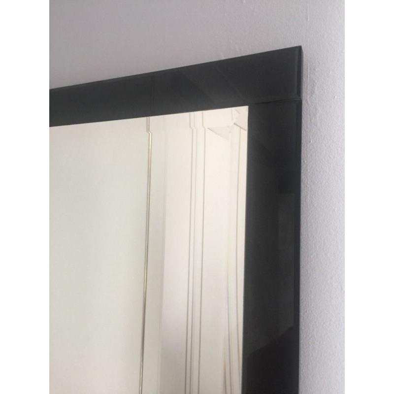 Large black mirrored glass mirror 4ft long