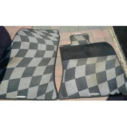 Mini JCW Cooper oem checkered mats - full set