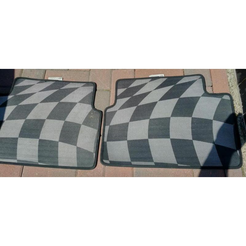 Mini JCW Cooper oem checkered mats - full set