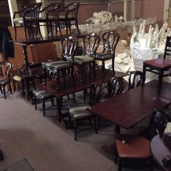 Fabulous top quality restaraunt furnishings quality tables benches and stacks chairs solid mahogany