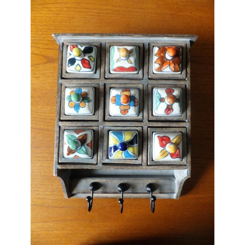 Mexican Style Spice Rack / Kitchen Drawers / Mini Chest of Drawers / Storage Rack