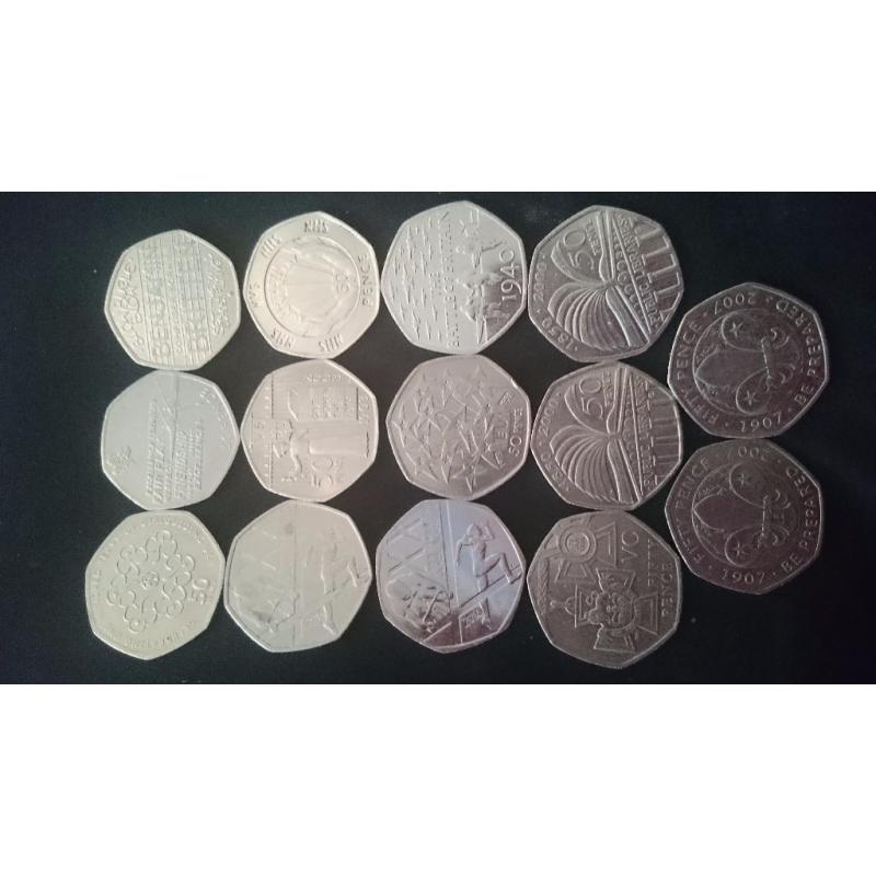 Collectable 50p coins
