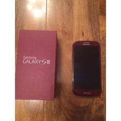 Samsung galaxy s3 , 16 GB. Garnet red