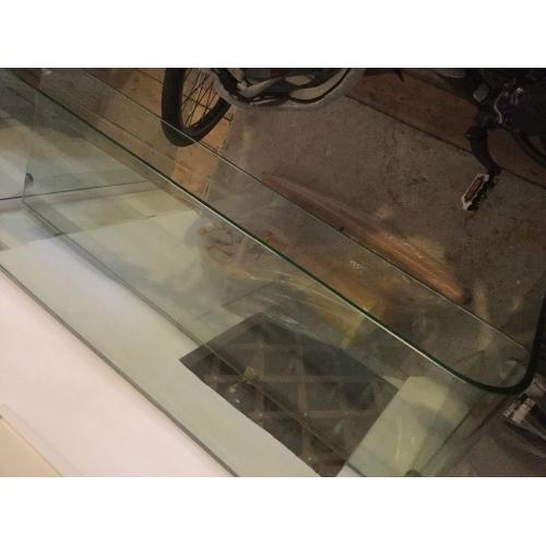 Curved glass tables - console and coffee table 150 for the pair if you can take today!!