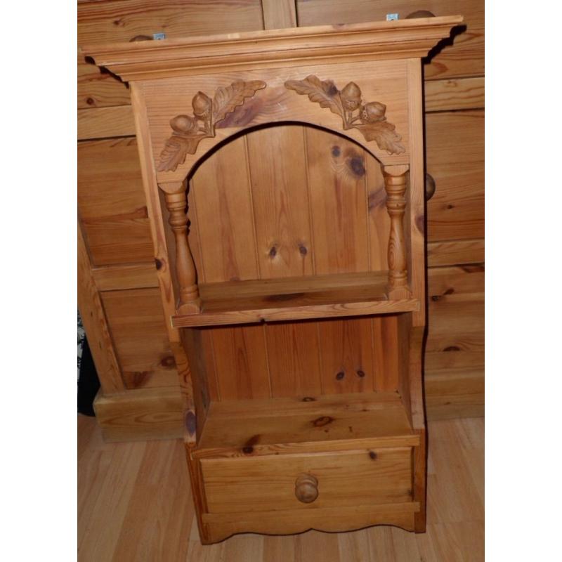 Solid pine decorative wall unit
