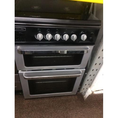 Black & silver leisure 60cm gas cooker grill & oven good condition with guarantee