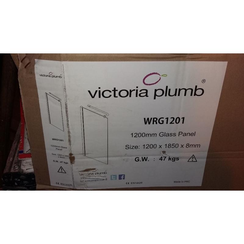 Victoria plumb glass shower panel
