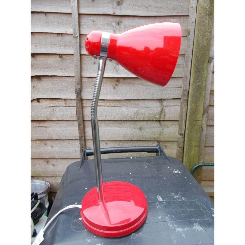 RED ADJUSTABLE DESK LAMP FOR SALE