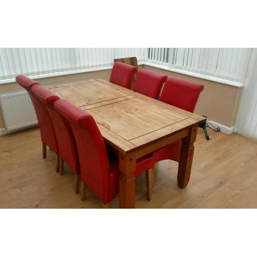 6 seater table and chairs