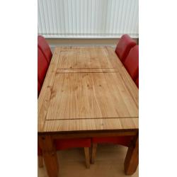 6 seater table and chairs