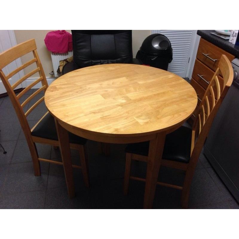 Table & 2 chairs suitable for small house or flat