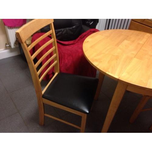 Table & 2 chairs suitable for small house or flat