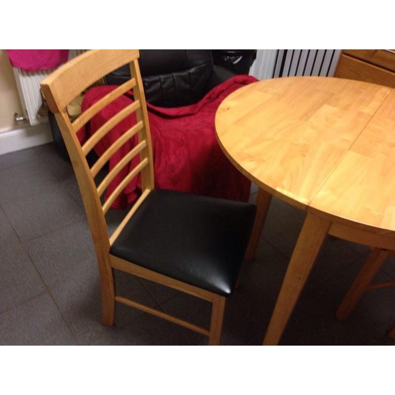 Table & 2 chairs suitable for small house or flat