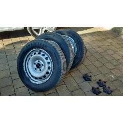 Steel wheels and tyres VW 15"