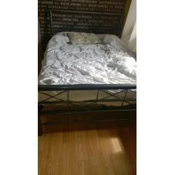 Double bed and mattress