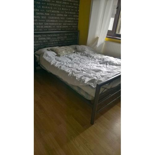 Double bed and mattress
