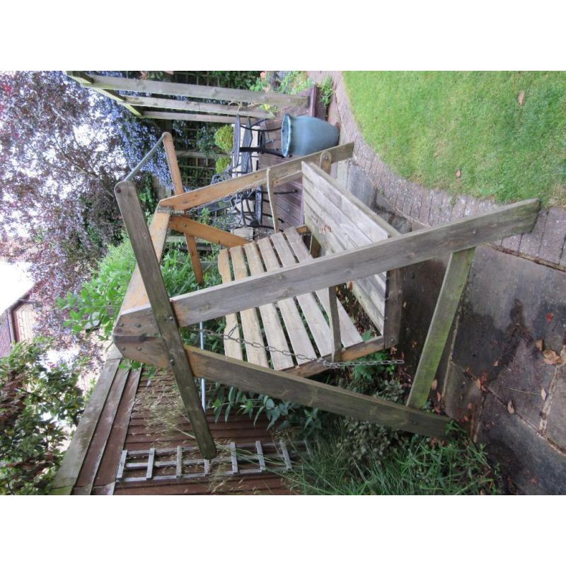 Wooden swing seat
