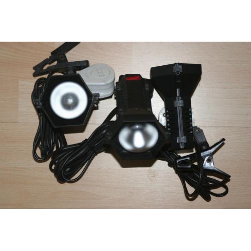 Three clamp anywhere spot lights